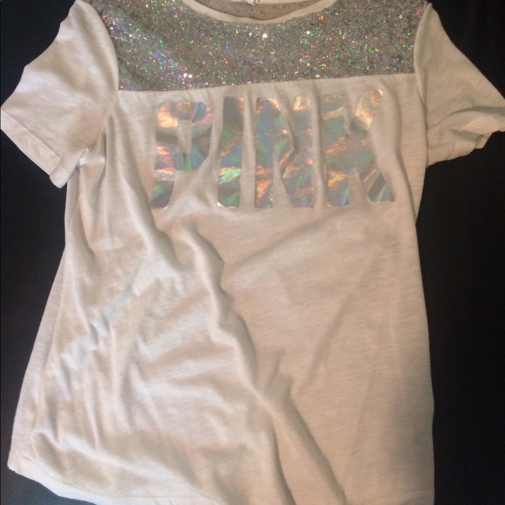 PINK VS Shirt with bedazzles